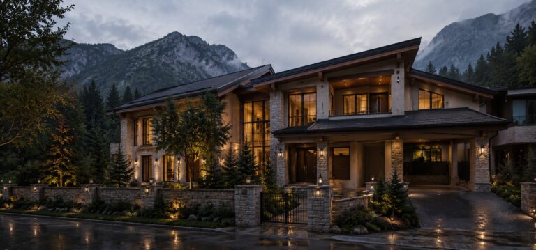 A timber-and-stone mountain chalet residence set among pine forest in Patriata, designed by ZM Architects as a private hillside retreat.
